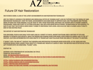 Future Of Hair Restoration