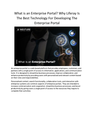 What is an Enterprise Portal Why Liferay Is The Best Technology For Developing The Enterprise Portal