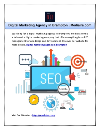 Digital Marketing Agency in Brampton | Mediaira.com