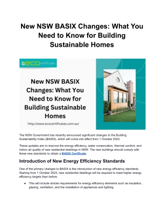 New NSW BASIX Changes_ What You Need to Know for Building Sustainable Homes