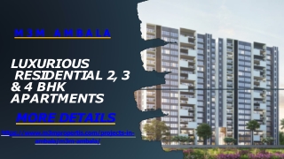 M3M Ambala | Luxurious Residential 2, 3 & 4 BHK Apartments