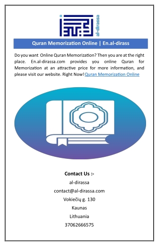 Quran Memorization Online | En.al-dirass