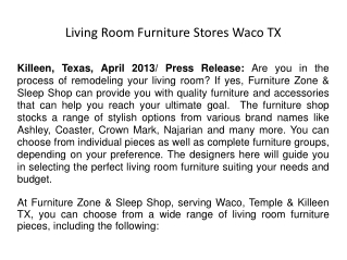 Living Room Furniture Stores Waco TX