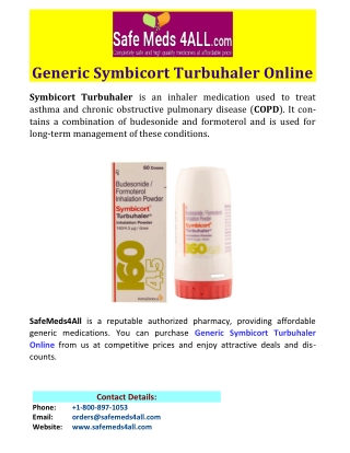 Generic Symbicort Turbuhaler Online
