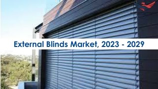 External Blinds Market Opportunities, Business Forecast To 2029