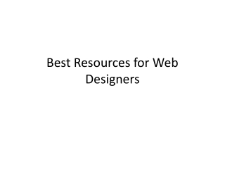 Best Resources for Web Designers
