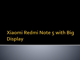 Xiaomi Redmi Note 5 with Big Display