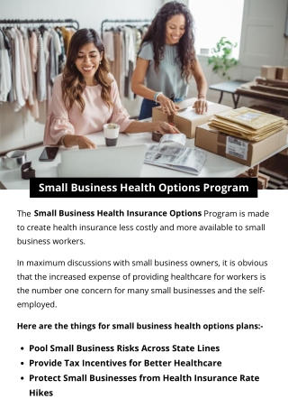 Small Business Health Options Program