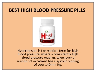 HT NIL Best High Blood Pressure Capsules To Lower Bp Naturally