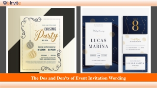 Event Invitation Wording Guidelines: Dos and Don'ts