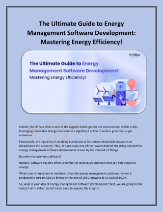 The Ultimate Guide to Energy Management Software Development