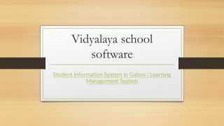 Student Information System in Gabon  Learning Management System