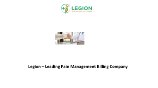 Legion – Leading Pain Management Billing Company