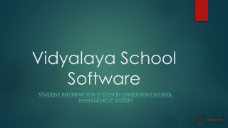 Student Information System in Cameroon  School Management System