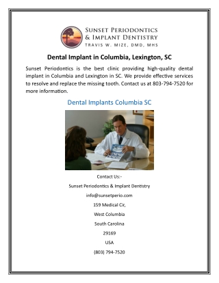 Dental Implant in Columbia, Lexington, SC