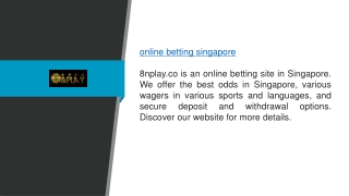 Online Betting Singapore 8nplay.co