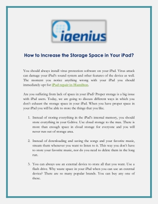 How to Increase the Storage Space in Your iPad