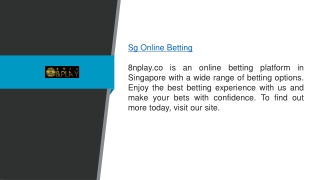 Sg Online Betting 8nplay.co