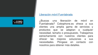 Liberación Móvil Fuenlabrada Cobophone.es