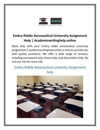 Embry Riddle Aeronautical University Assignment Help Academicwritinghelp.online