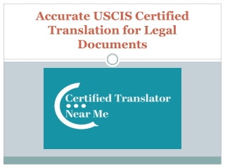 Accurate USCIS Certified Translation for Legal Documents