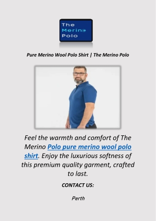 Pure Merino Wool Polo Shirt | The Merino Polo
