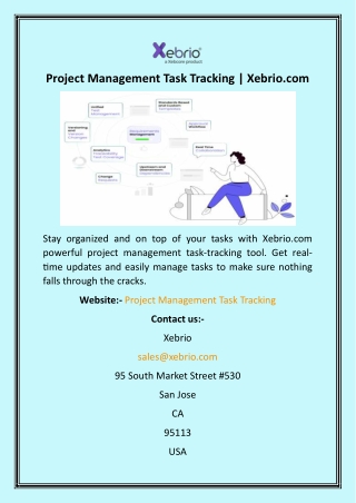Project Management Task Tracking  Xebrio