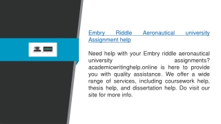 Embry Riddle Aeronautical University Assignment Help  Academicwritinghelp.online