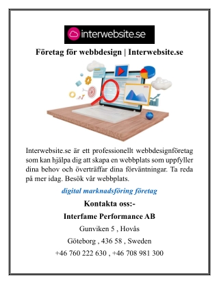 Företag för webbdesign  Interwebsite.se