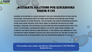 The best ever method to fix QuickBooks error 6123