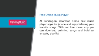 Download Online Free Music Player Apps for Iphones