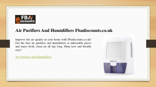 Air Purifiers And Humidifiers  Fbadiscounts.co.uk