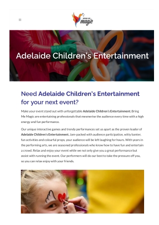 Adelaide Children's Entertainment