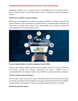Navigating the Website Development Process A Step-by-Step Guide