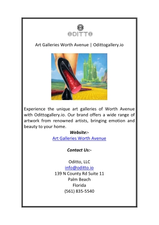 Art Galleries Worth Avenue Odittogallery io