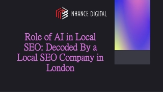 Role of AI in Local SEO: Decoded By a Local SEO Company in London