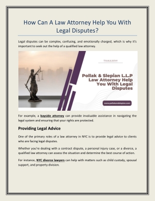 How Can A Law Attorney Help You With Legal Disputes