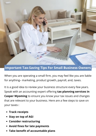 Important Tax-Saving Tips For Small Business Owners