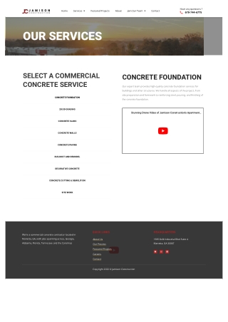 Industrial and Commercial Concrete Contractors Georgia