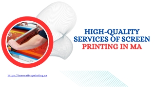 High-Quality Services of Screen Printing In MA