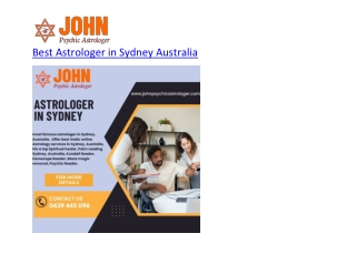 Best Astrologer in Sydney Australia
