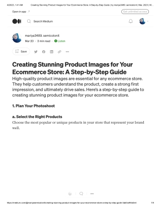 Creating Stunning Product Images for Your Ecommerce Store