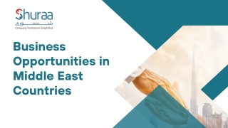 Business Opportunities in Middle East Countries