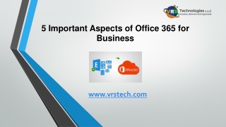 5 Important Aspects of Office 365 for Business