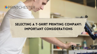 Important Check Points For Selecting A Print On Demand T Shirts Company