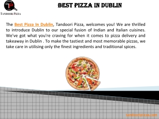 Best Pizza In Dublin – Tandoori Pizza