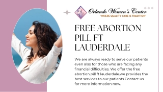Free Abortion Pill Ft Lauderdale
