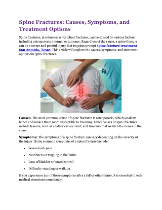 Spine Fracture Treatment San Antonio, Texas (1)