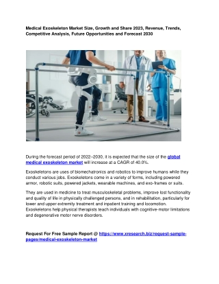 Medical Exoskeleton Market