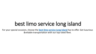 best limo service long island